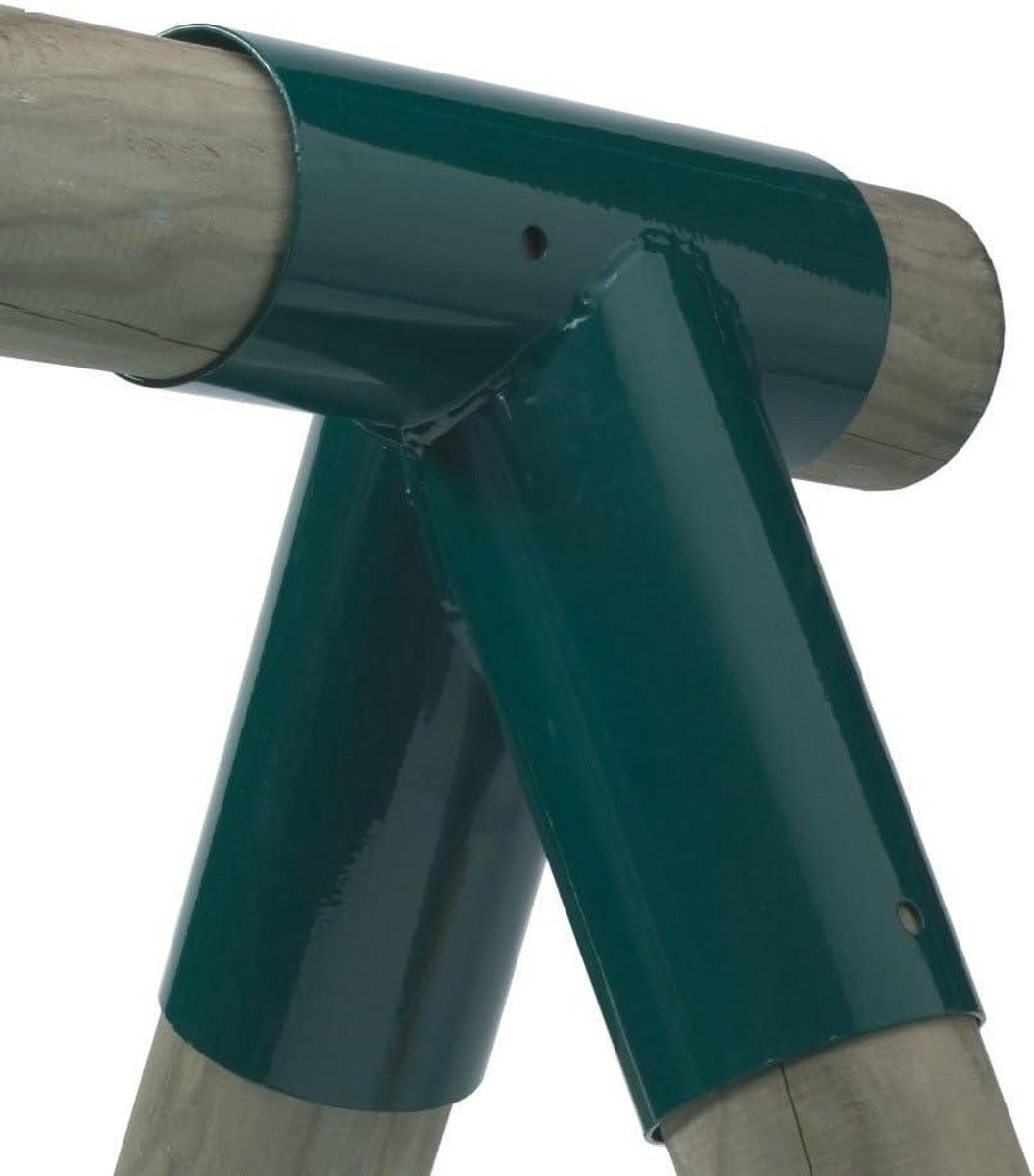Schommelverbinder - Verbindingsstuk - Schommelbouw - Gepoedercoat staal - Rond hout 100 mm - Groen