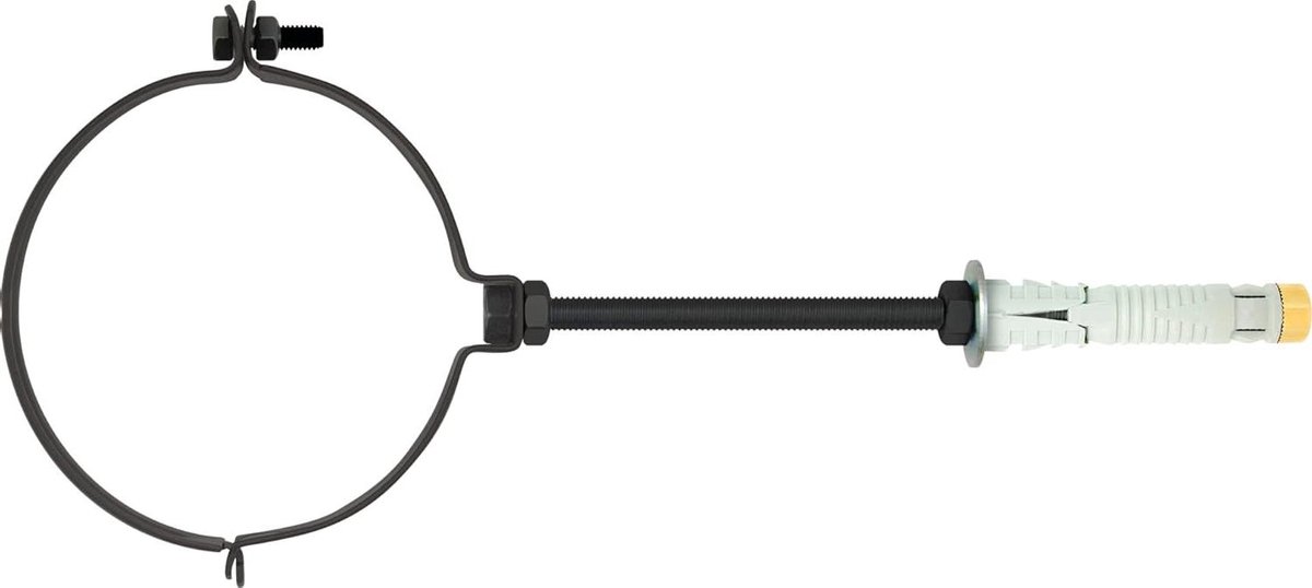 Buishalsband Pelletkachel - Bevestigingsklem Pijp - Veilige Afvoer - Stalen Wandmontage - 8 cm Diameter - Zwart Mat