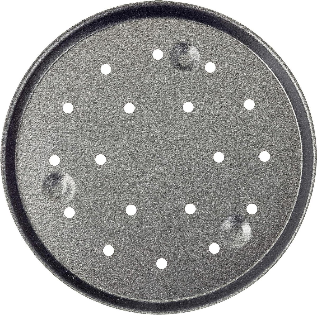 Pizza Pan - Crispy Pizza Bakplaat - Perfecte Pizza Bakken - Antiaanbaklaag - 24 cm - Rood Zwart