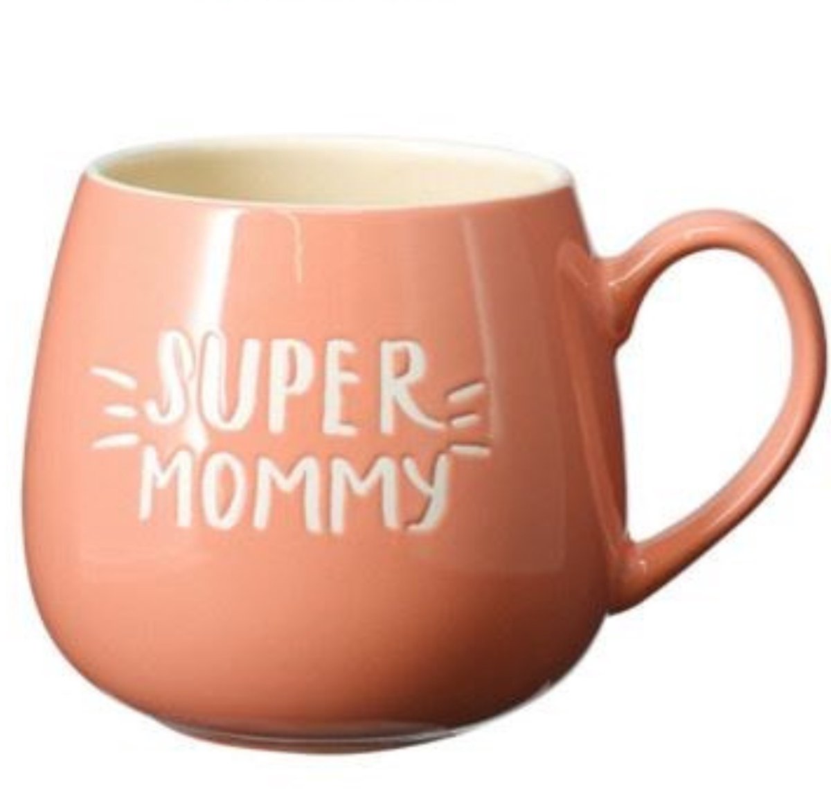 Home & Styling Mok For Mom - Super Mommy - 440ml - Roze
