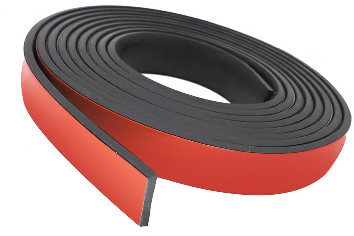 Massief Rubberen Profiel 20mm x 3mm - Neopreen Rubber Strip voor Afdichtingen, DIY, Vloerbescherming en Anti-Slip