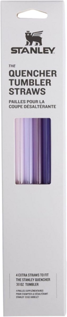 Stanley Quencher Vervangende Rietjes - Paars (4 stuks) – Herbruikbare Rietjes voor Stanley Tumbler 30oz/0.89L – BPA-vrij – Originele Stanley Accessoires
