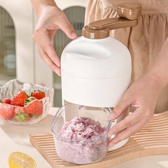 OmGoods - Dailygoody - IJs Schneider - Handmatige IJs Machine voor Cocktails - Wit - Ideaal voor Shakes en Dranken - Compact en Draagbaar - Geschikt voor Thuisg... van Omgoods — afbeelding 2