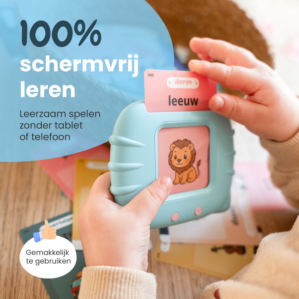 Beebie Babbels - De Taalbuddies Bundel Deal - 1x Blauwe Variant & 1x Roze variant - Educatief Speelgoed - Leer Nederlands - Montessori Speelgoed - Taalontwikkeling - Cognitieve Vaardigheden - Pratende Flitskaarten — afbeelding 13