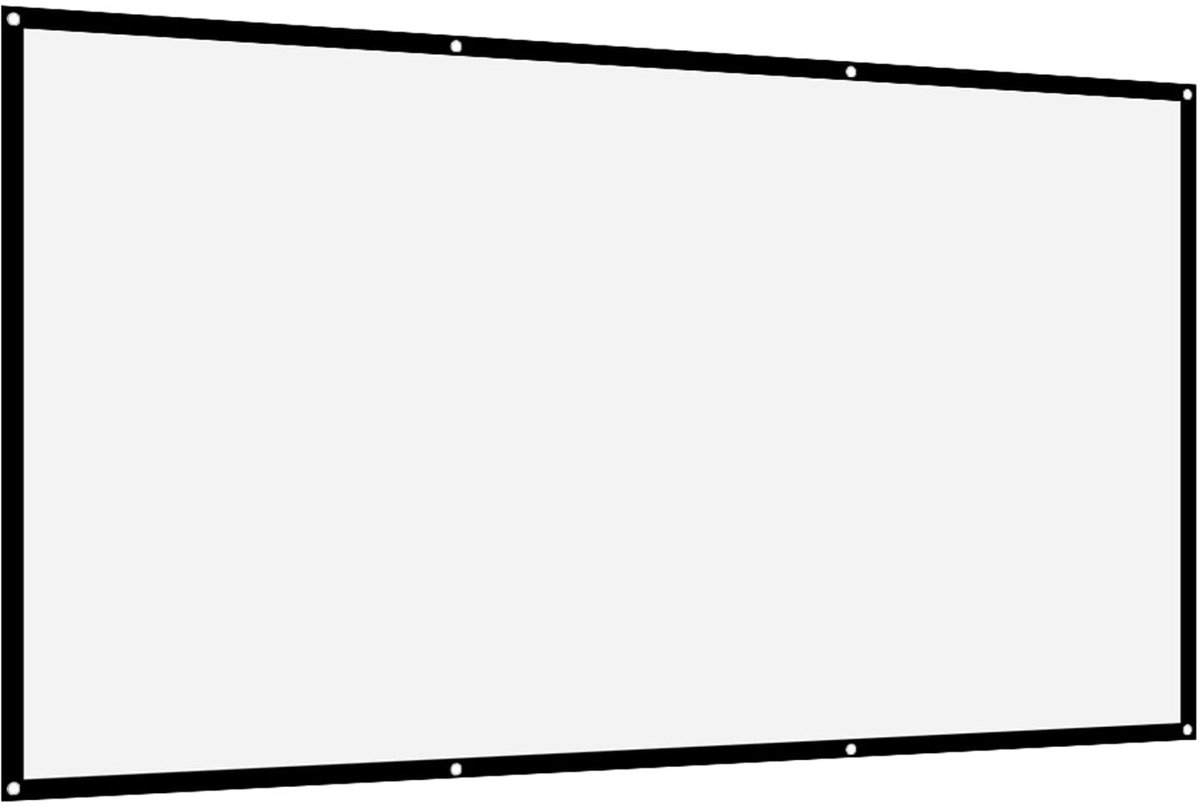 OmGoods - Dailygoody - Projectorscherm - Draagbaar en Kreukvrij - 120 inch - Wit Polyester - Ondersteuning voor Dubbelzijdige Projectie - Geschikt voor Binnen e...