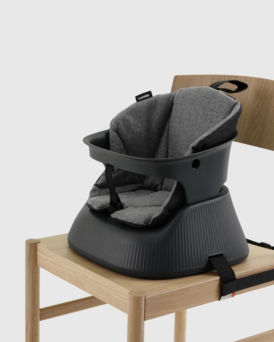 Hannie - Draagbare Kinderstoel en Stoelverhoger Charcoal Black - Meegroei van 6 Maanden tot 5 Jaar - Inclusief Zitje en Draagtas van Merkloos — afbeelding 5