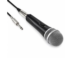 Microfoon - Dynamisch - 6.3mm jack - XLR - Koffer inbegrepen - Aan/uit-knop - 5 meter kabel - Allteq