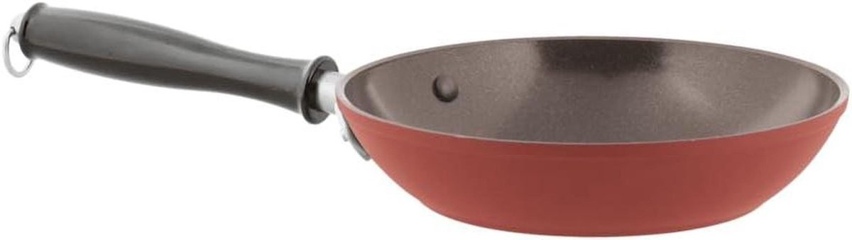 Koekenpan - Koekepan Koekenpan - Lekker Koken - Antiaanbaklaag Vaatwasmachinebestendig - 20 cm - Rood