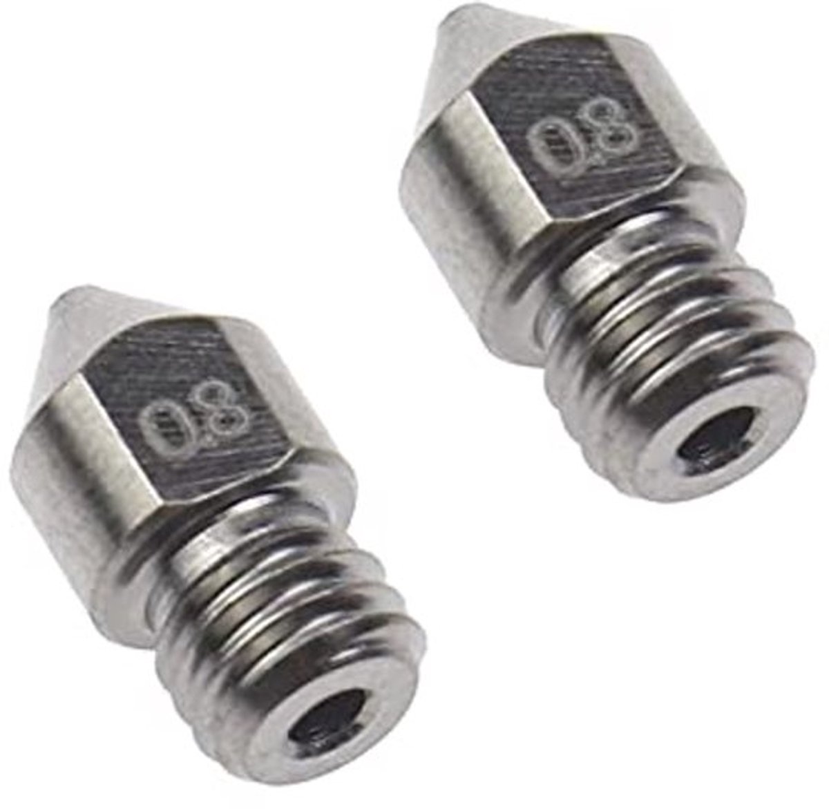 stuks geharde stalen spuitmonden 0,8 mm M6 compatibel met Creality Ender 3 Pro Ender 5 Plus CR10 CR-10 3D-printeronderdelen