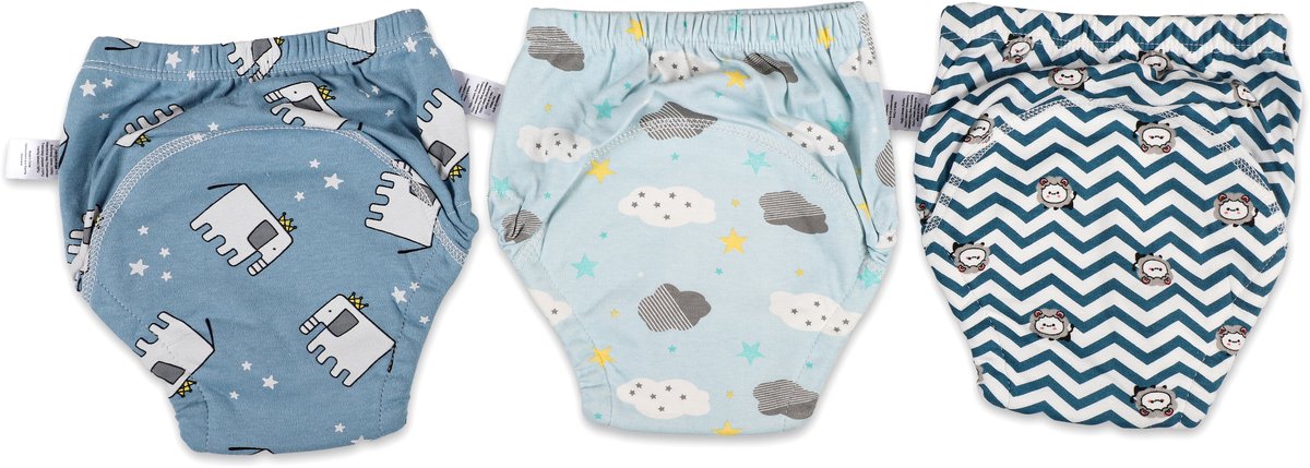 Bummy - Zindelijkheidsbroekjes - Oefenbroekjes zindelijkheid - 3 Stuks - Maat M (11-14,5kg) - Trainingsbroekjes - Wasbaar & Waterdicht - Zacht Premium Katoen - REACH-getest