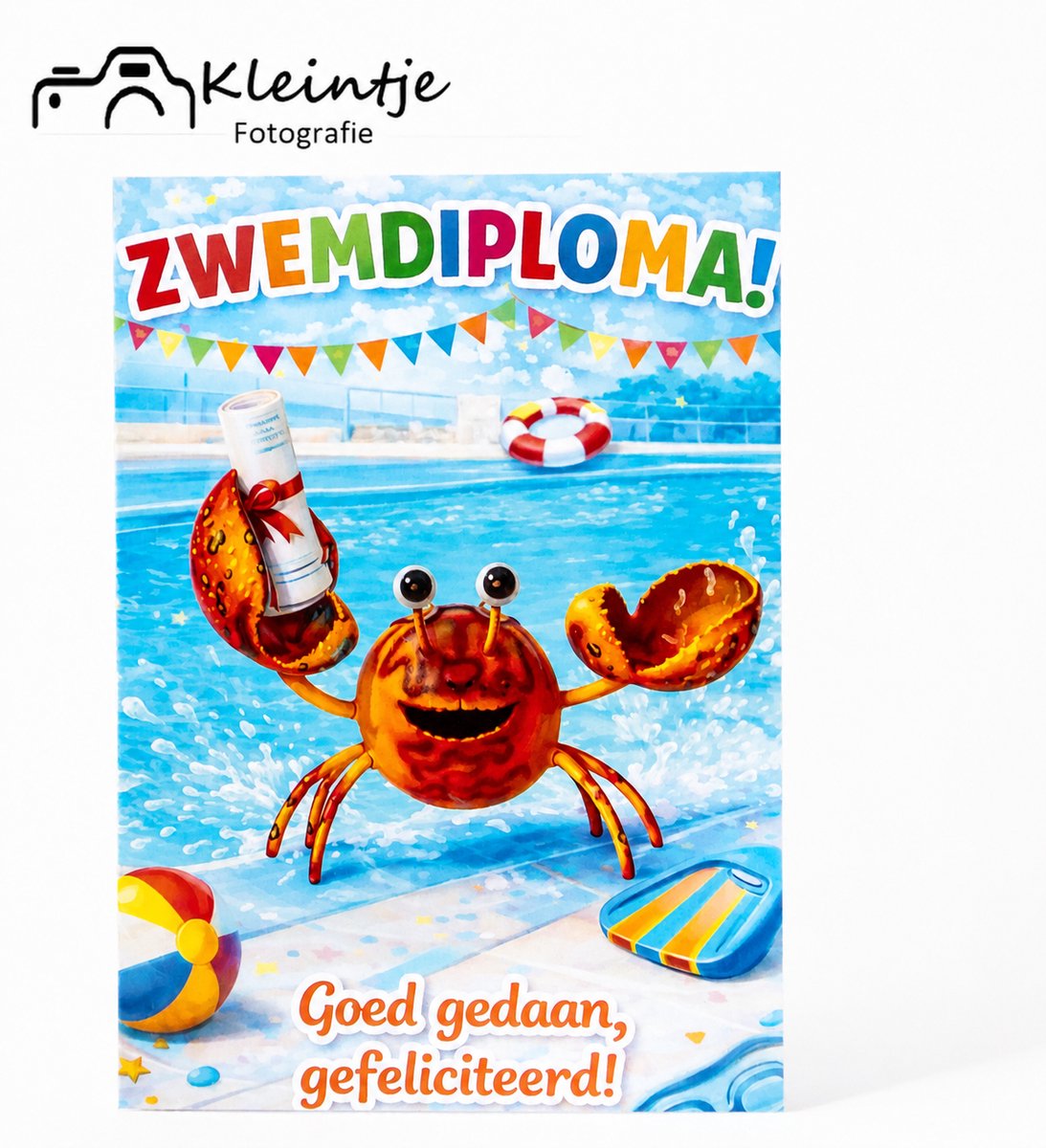 Zwemdiploma Krab – Goed gedaan, gefeliciteerd! | Kleintje Fotografie