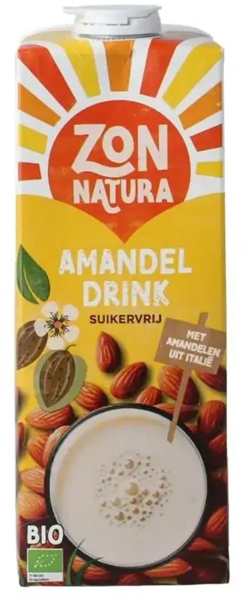 Zonnatura Amandel Drink Ongezoet Biologisch - 1000 ml