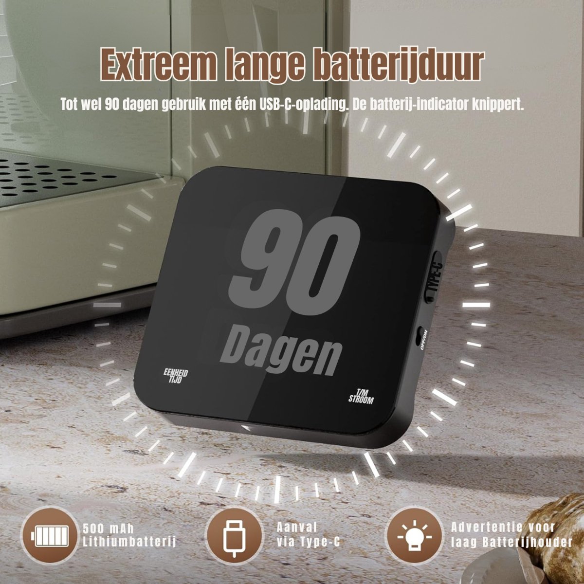 YOR® Koffie Weegschaal - Weegschaal - Scale - Max 2000 Gram - Zwart - 18cm x 17cm x 7cm