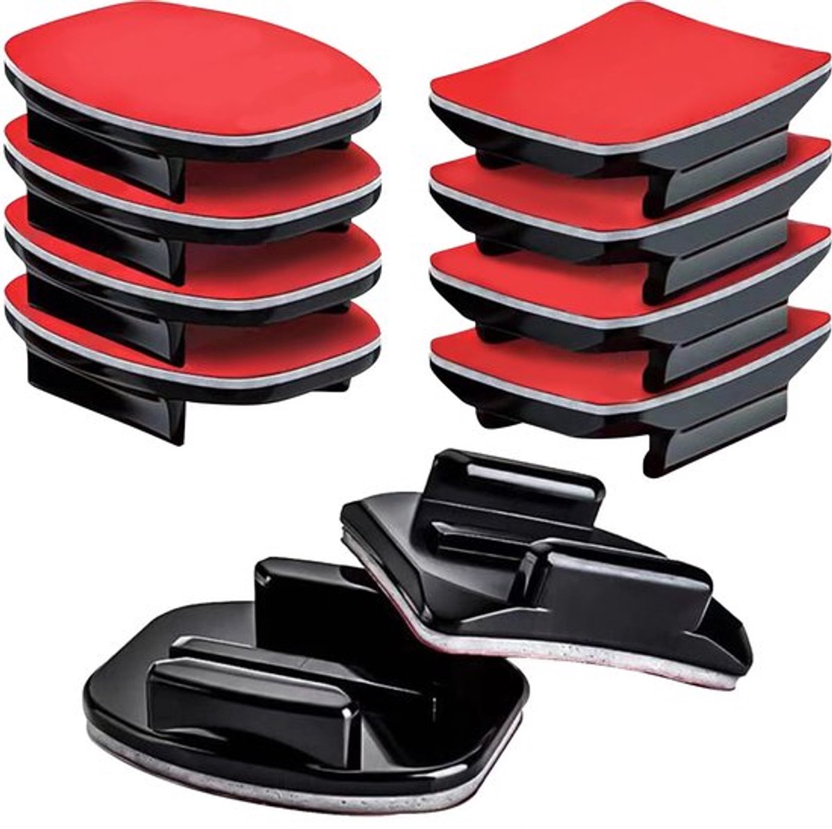 Geschikt voor (10 stuks) Platte en gebogen kleefpads, zelfklevende montagekit Geschikt voor GoPro DJI-camera's etc.
