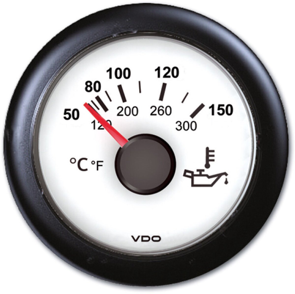 VDO ViewLine zwarte Olietemperatuurmeter