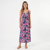 Dames Lange Zomerjurk / Strandjurk 807 One size S-L donkerblauw
