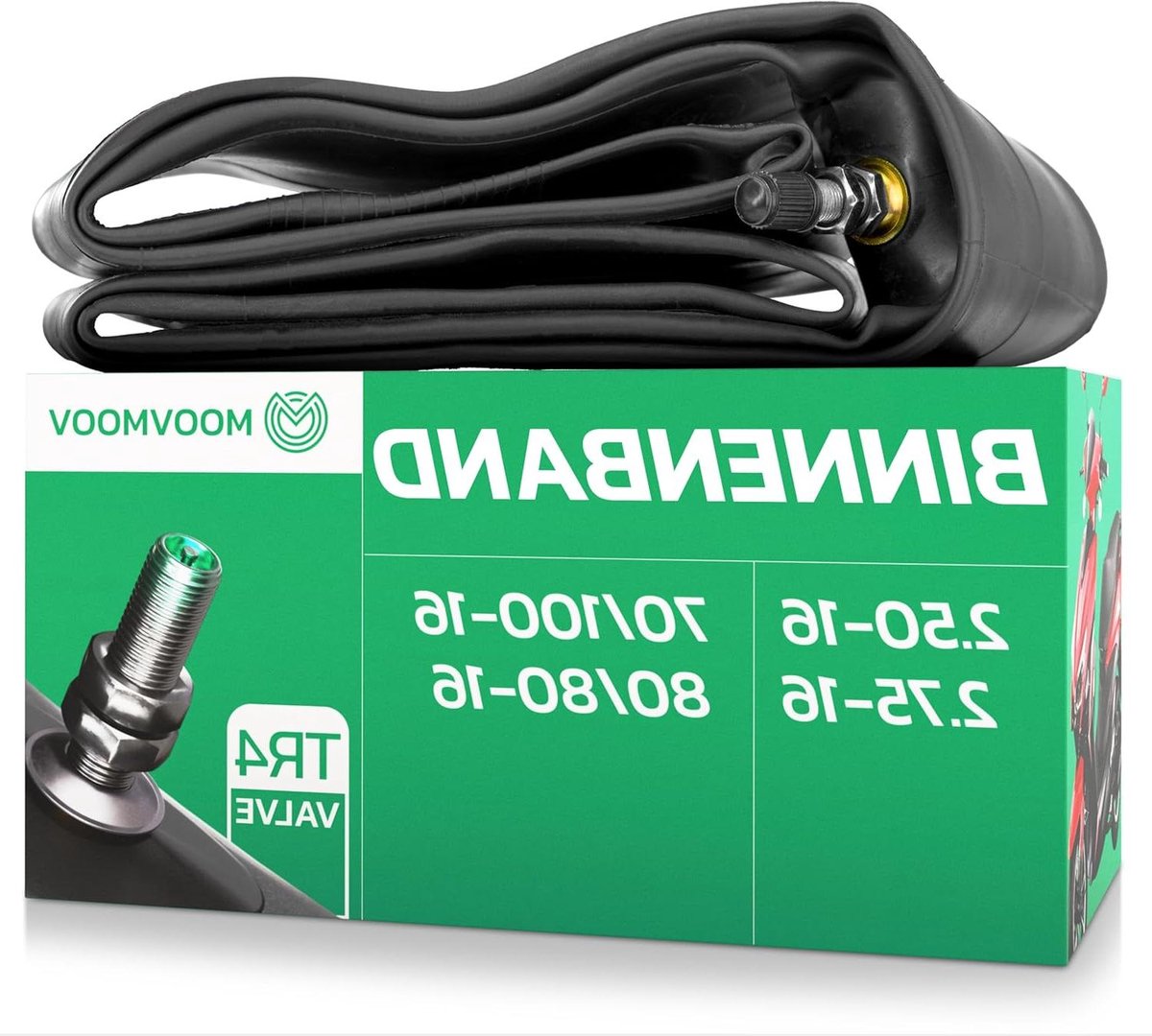 Binnenband Scooter - Bromfiets Band - Onderhoud Voertuig - Stevig Butylrubber - 16 Inch - Zwart