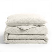 Sleeptime 2 in 1 Velvet Dekbed zonder Overtrek Dekbed - Dekbed inclusief slopen - 140 x 200 - Beige