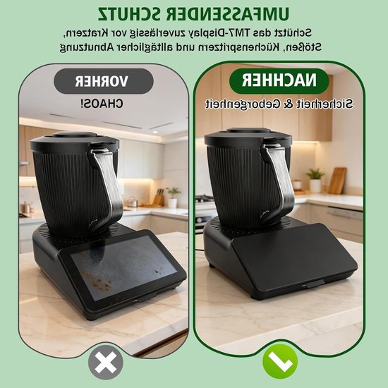 Waterdichte en Stofdichte Siliconen Screen Protector voor Thermomix TM7, Krasbestendige Bescherming voor Display en Toebehoren voor Bimby Keukenmachine — afbeelding 3