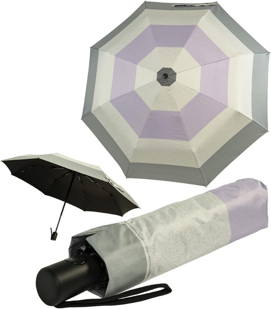 Zakparaplu - 98 cm - 8 Ribs - Mini Paraplu - Reisparaplu Klein - Compacte Paraplu - Opvouwbaar - Windbestendig - Lichtgewicht - UV-Bescherming - Grijs-Paars, Zwart - van Imperatoris