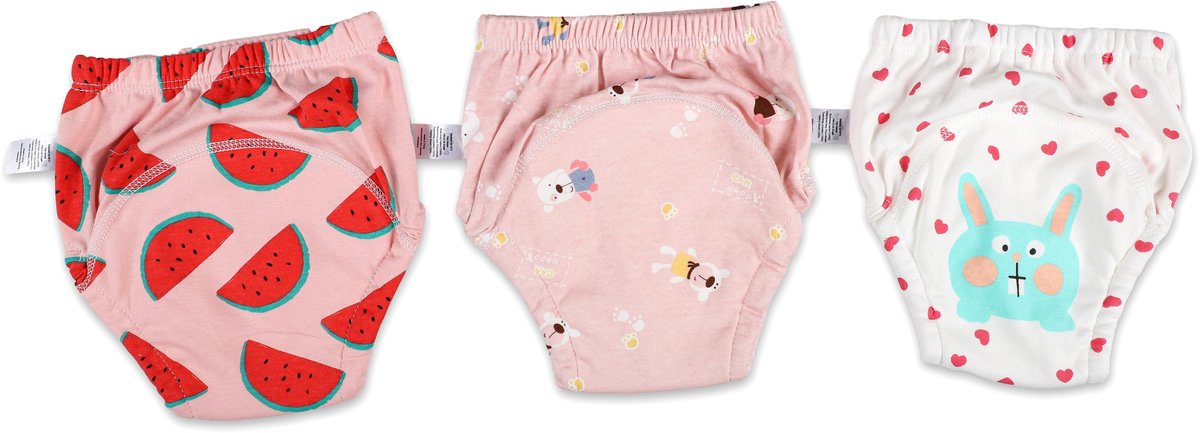 Bummy - Zindelijkheidsbroekjes - Oefenbroekjes zindelijkheid - 3 Stuks - Maat L (14,5-17kg) - Trainingsbroekjes - Wasbaar & Waterdicht - Zacht Premium Katoen - REACH-getest