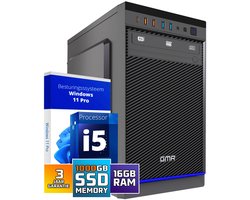 Intel Compleet PC | Intel Core i5 | 16 GB DDR4 | 1 TB SSD | RTX 3050 | Windows 11 Pro + WiFi & Bluetooth