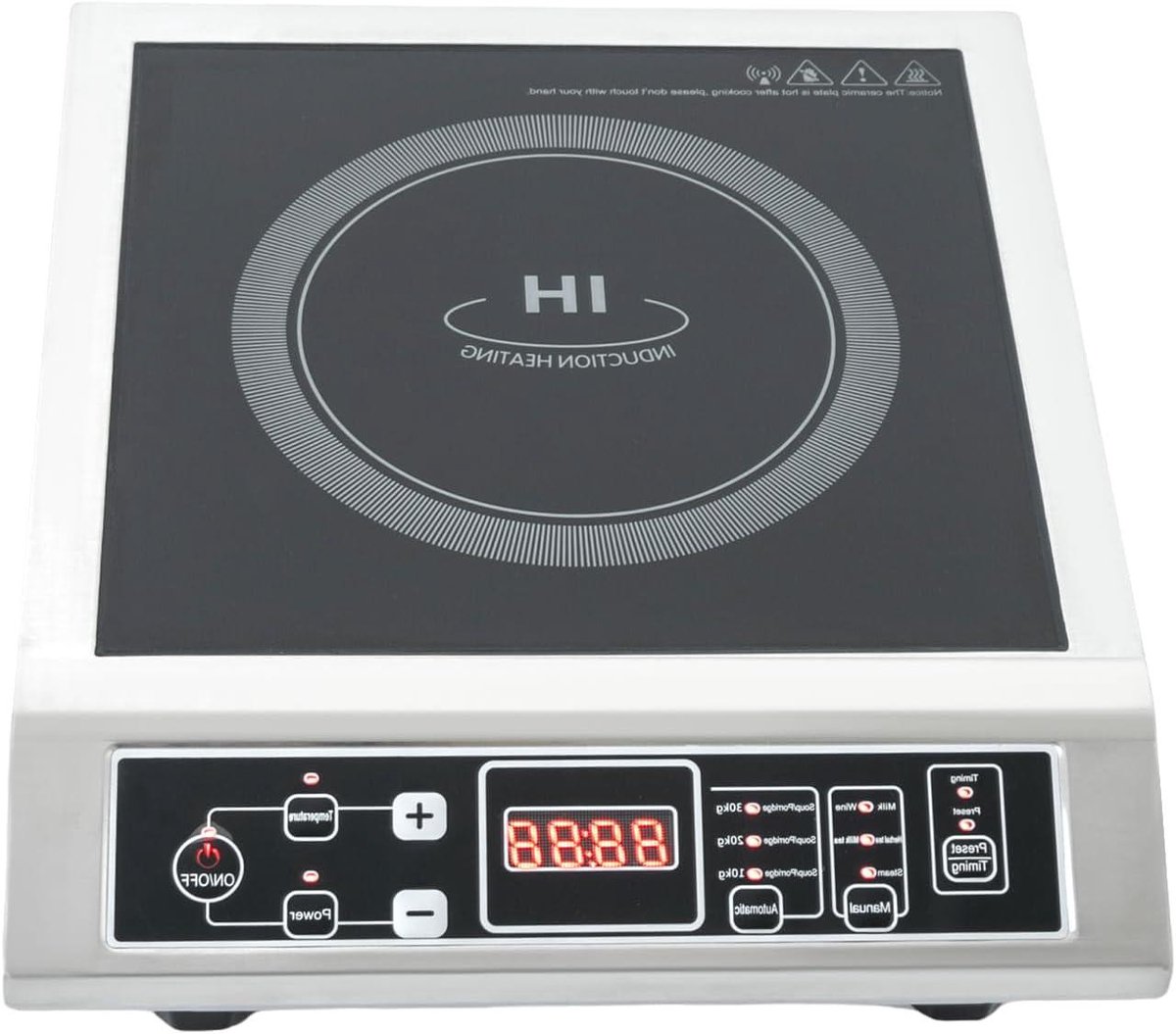 Inductie Kookplaat - Elektrische Kookplaat Fornuis - Snel Koken - 10 Vermogensstanden - 3500 Watt - Zwart