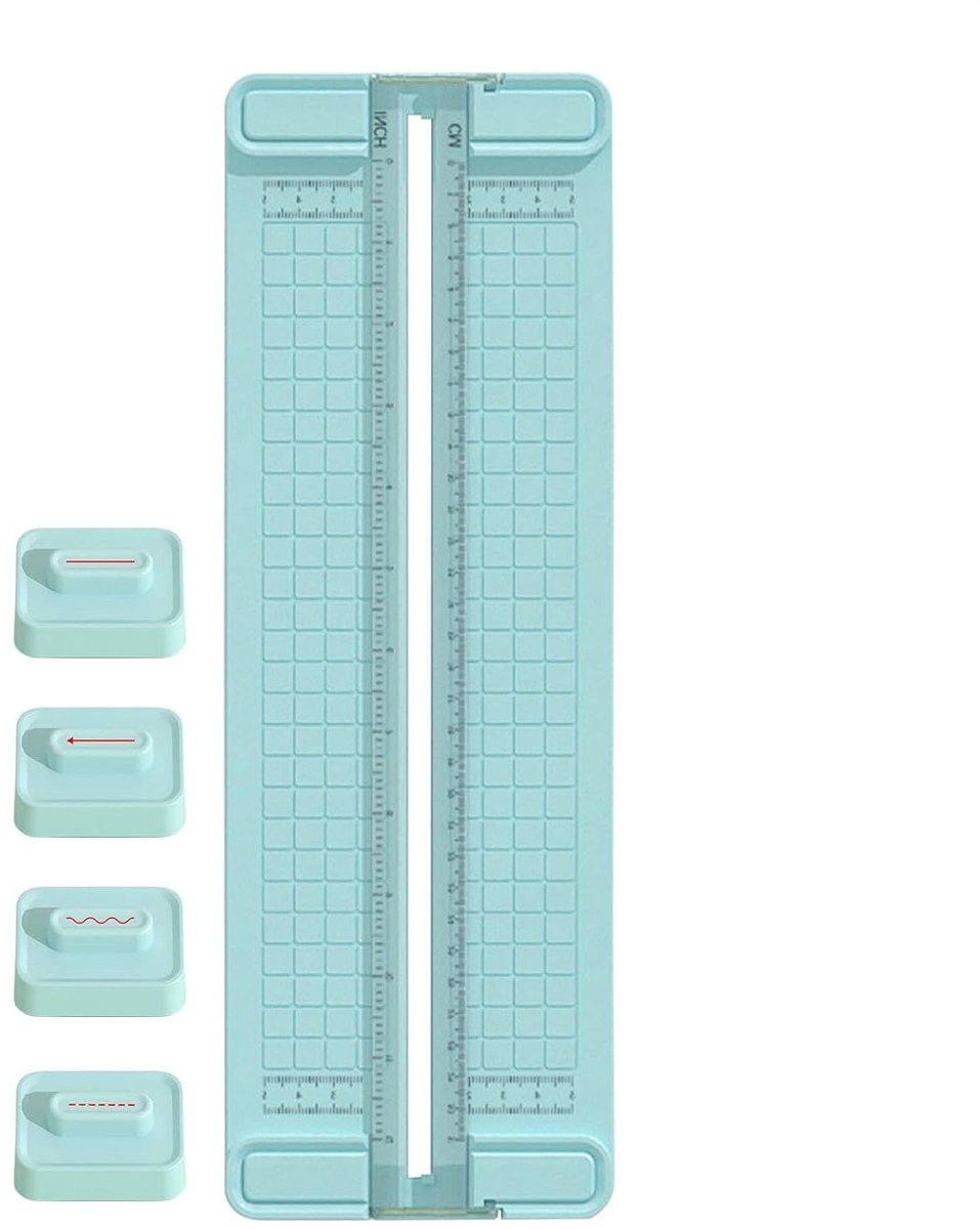 Papier Snijder - Papier Snijapparaat - Kaarten Maken - Tweerichtings Gereedschap - 365 cm - Blauw