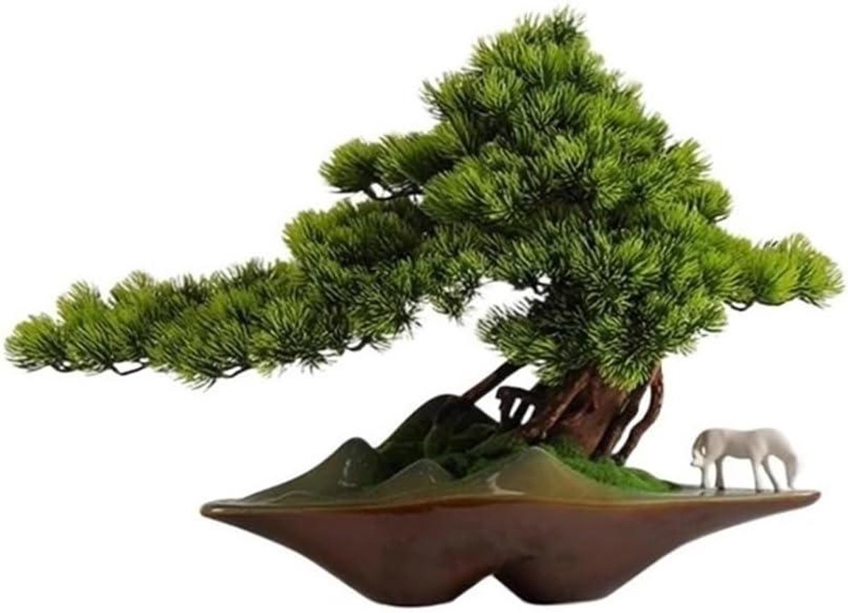 Kunst bonsai boom - Decoratieve dennenboom - Binnenhuisdecoratie - Natuurlijke houten takken - 10 x 10 x 10 millimeter