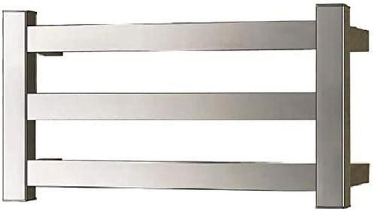 Elektrische Handdoekradiator - Handdoekwarmer Badkamer - Handdoeken Verwarmen - 304 Roestvrij Staal - 360 x 600 x 110 mm - Chroom