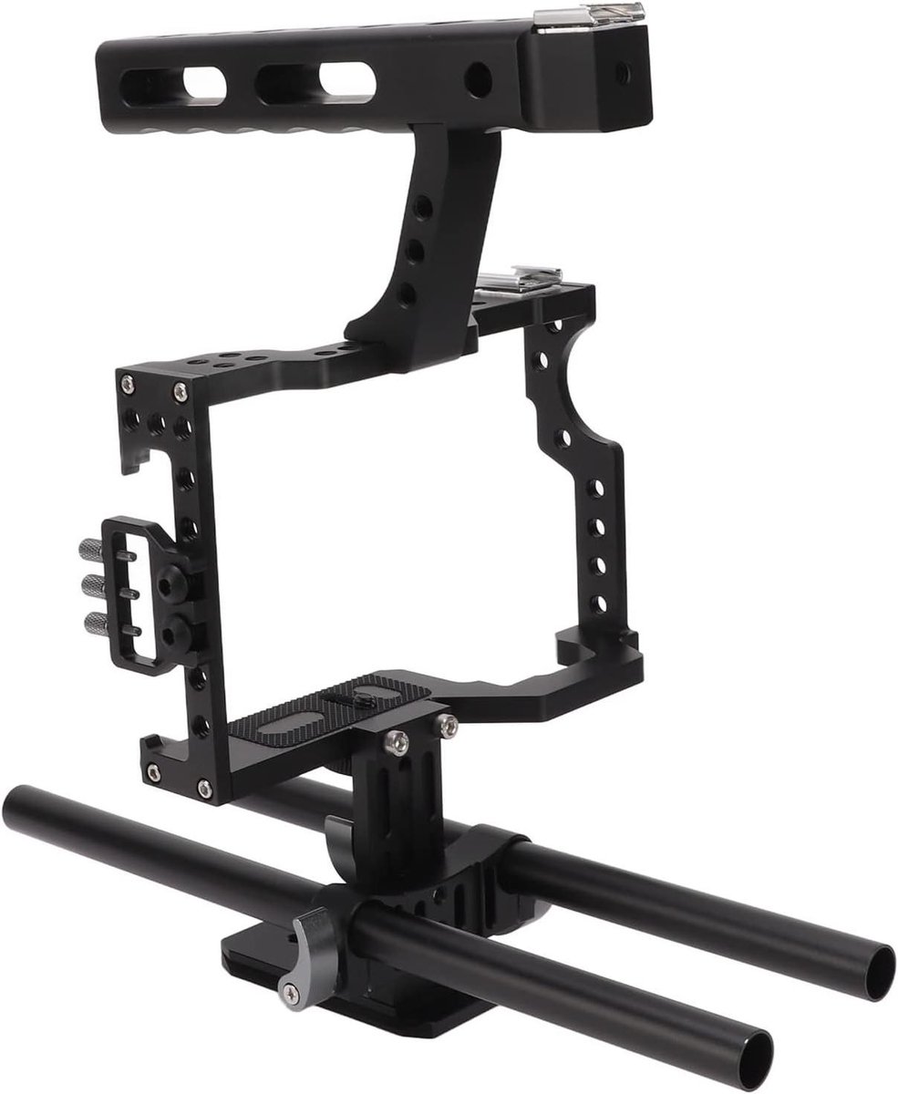 Camerakooi Rig - Camera Stabilisator - Video Opnames - Aluminium Legering - 32 x 17 x 10 cm - Zwart