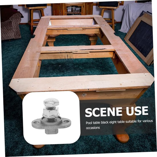 Pooltafel Waterpas Schroef - Nivelleerschroef Biljart - Tafel Stabiliseren - Micro-afstelbaar - 6x5x3 cm - Zilver — afbeelding 2