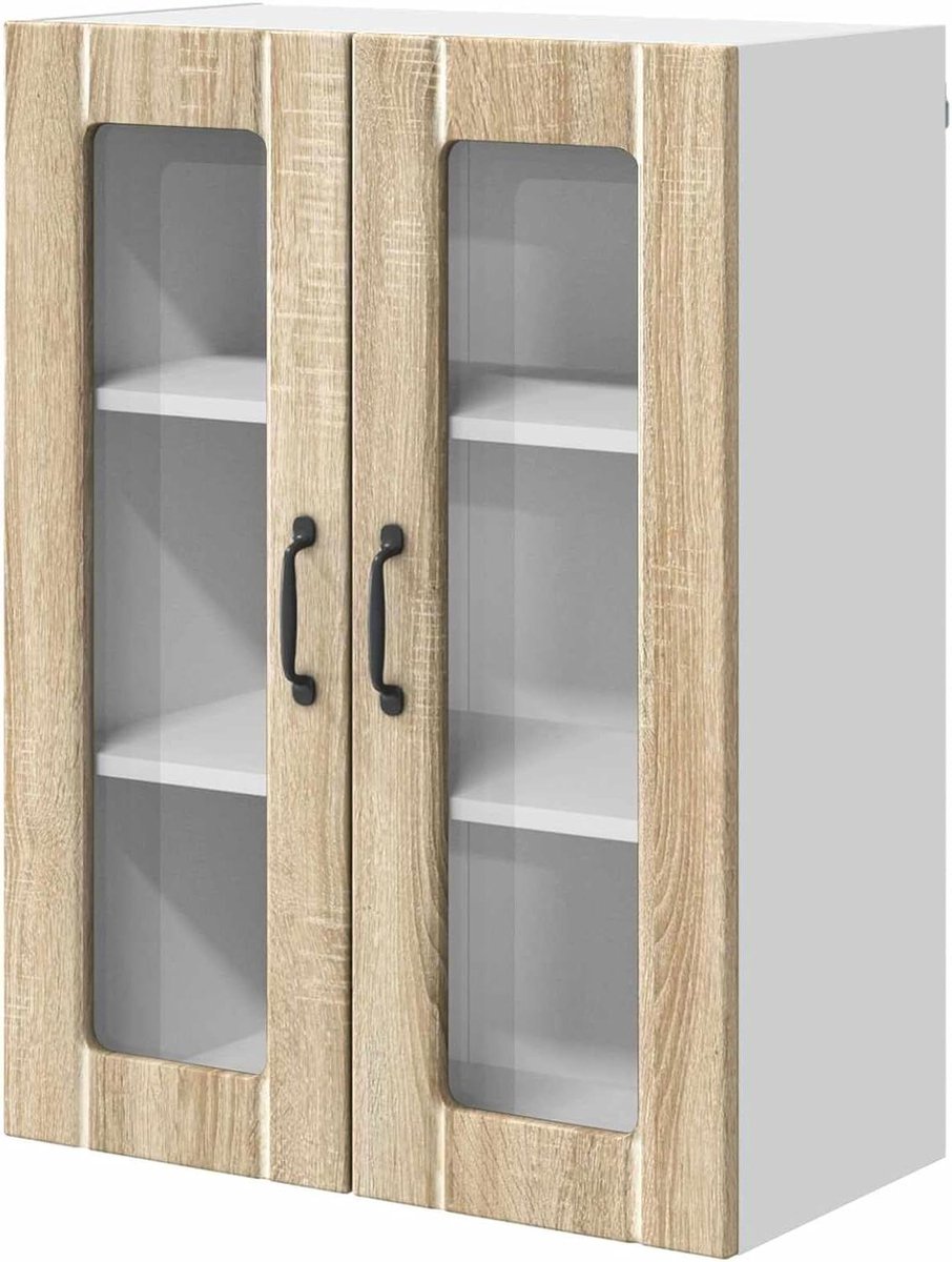 Keukenkast - Wandkast Keuken - Keuken Organiseren - Schuifdeuren - 60 x 31 x 80 cm - Sonoma-eiken
