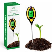 Vochtmeter voor Planten - 4-in-1 - Vochtigheidsmeter - Binnen en Buiten - Hygrometer voor Kamerplanten - pH, Lichtmeter, Temperatuurmeter en Vochtigheidsmeter - Vochtmeter Grond - PRO versie - Incl. Batterij