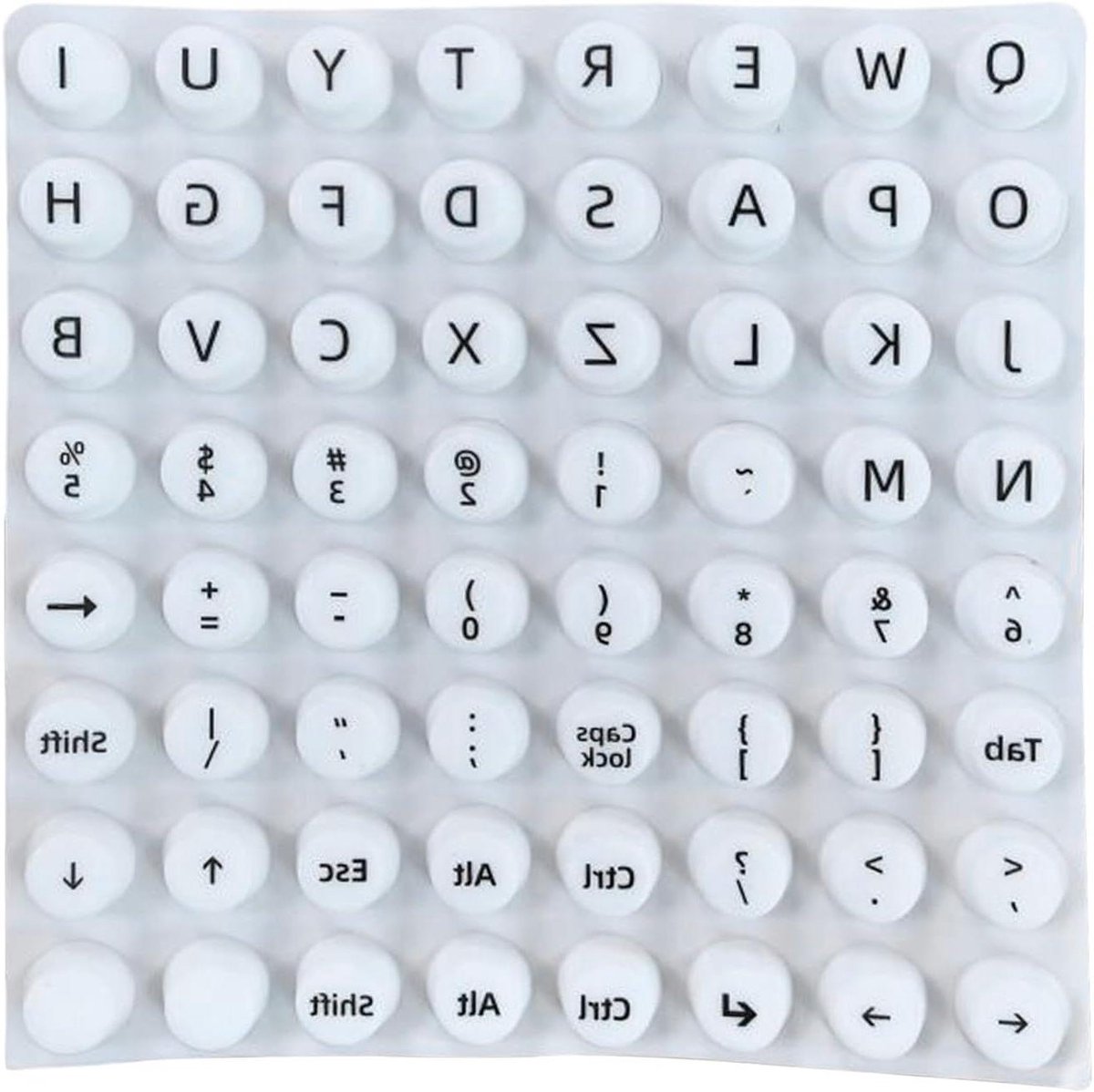 Toetsenbord stickers - Letterstickers - Comfortabel typen - Verlichte tekens - 64 stuks - Wit