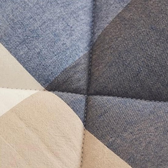 Opvouwbare Futon Matras - Japanse Camping Matras - Comfortabel Slapen - Garen Geverfd Katoen - 90x200cm - Klein Raster Ontwerp — afbeelding 4