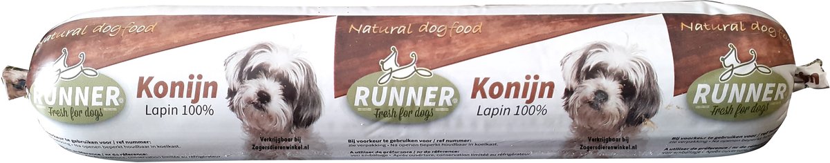 Runner worst konijn doos 10 stuks x 400 gram