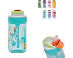 Kambukka Lagoon Drinkfles voor kinderen 400ml Disco Zoo - met geïntegreerd rietje - drinkbus kinderen - drinkbeker voor school