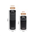 Dimensions des thermos Kambukka noirs de 300 ml et 500 ml.