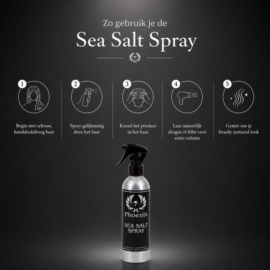 Phoenix Sea Salt Spray - Medium/Strong Hold - Beach Look - 250ml