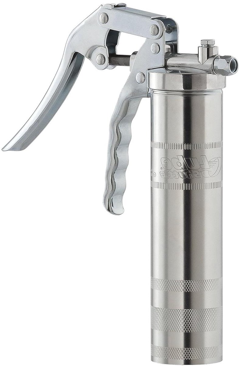 Vetpers Enkelhandig - Vetspuit - Onderhoud Machines - Toolless Cartridge Wissel - 400 Bar - Zilverkleurig