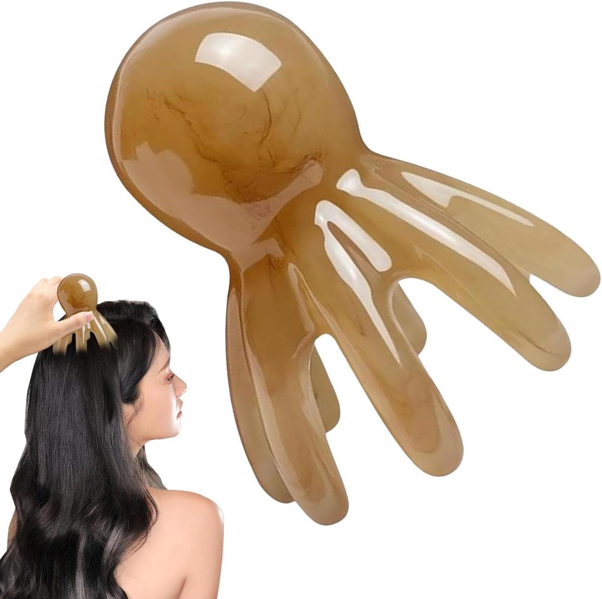 Hoofdmassage Octopus - Hoofdhuid Stimulator - Ontspanning Bevorderen - Diepe Weefsel Stimulatie - 101 x 68 x 58 cm