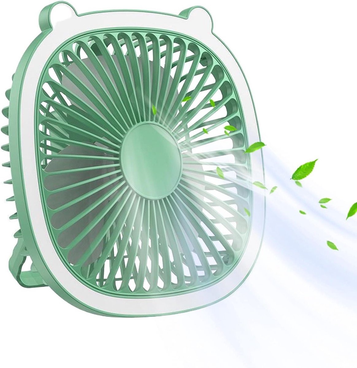 Wandventilator - Tafelventilator Draagbaar - Persoonlijke Koeling - Ultra Stil Werking - 20 m² - Groen