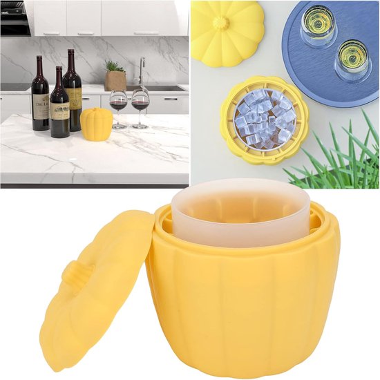 IJsblokjesmachine Pompoen - Watercontainer Drinkemmer - Thuis Keuken Camping - Uniek Vormontwerp - 11.5 x 11.5 cm — afbeelding 2