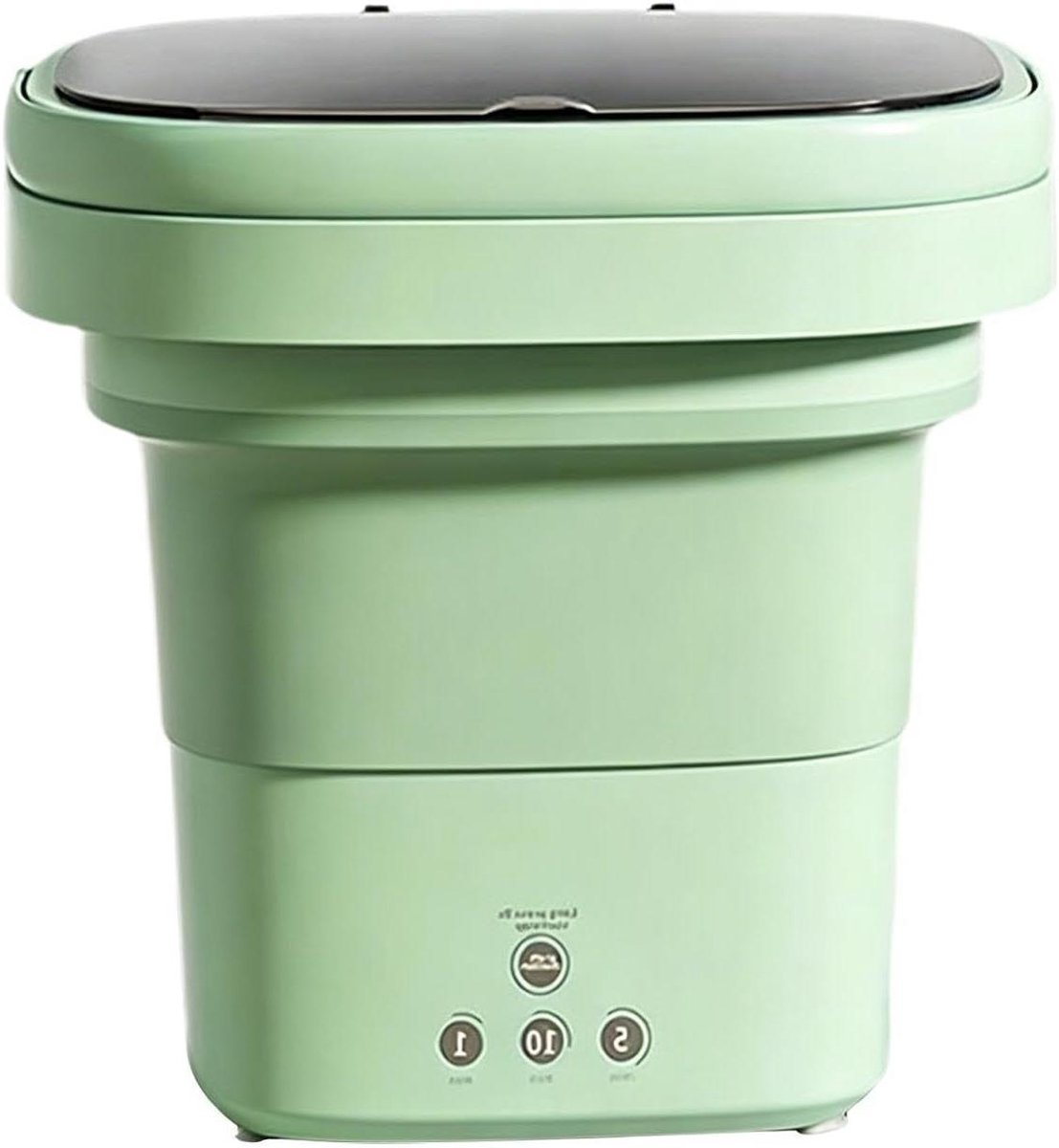 Mini Wasemmer Opvouwbare Wasmachine Reiniging Kleding Met Afvoermand 6 Liter Groen