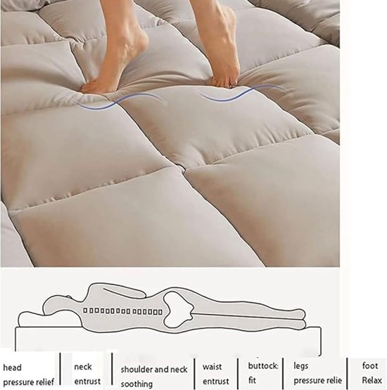 Japanse Vloermatras - Futonmatras Tatamimat - Comfortabel Slapen - Extra Dik Ontwerp - 120x190cm - Groen — afbeelding 4