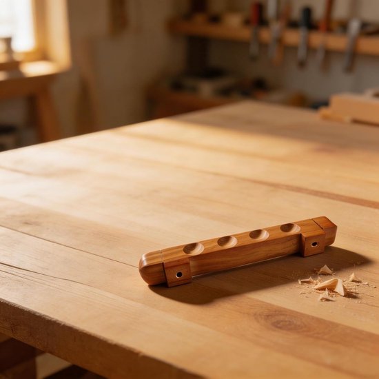 Zwembad Keu Rek - Houten Houder - Biljart Ordenen - Elegant Ontwerp - 270 mm Lengte - Geel — afbeelding 3