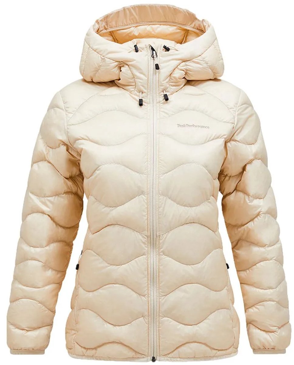 PEAK PERFORMANCE HELIUM DOWN HOOD JACKET WOMEN sand fog -L