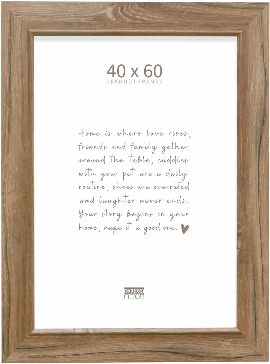 Deknudt Frames fotolijst S48SH4 - bruine houttint - breed - 40x60 cm donkerbruin,generfd