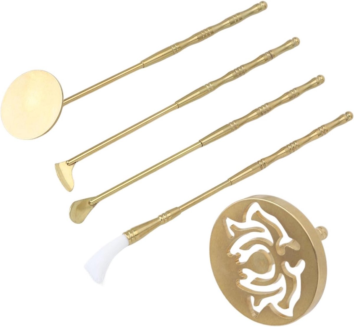 Poeder Wierookbrander Set voor DIY Wierookmaken, Messing Wierookvormen en Gereedschap voor Thuisgeur Accessoires